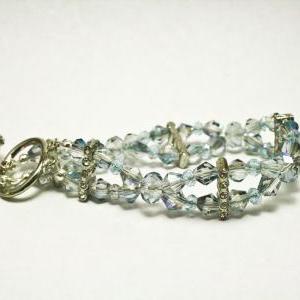 Clearance Light Blue Glass Crystal Bracelet