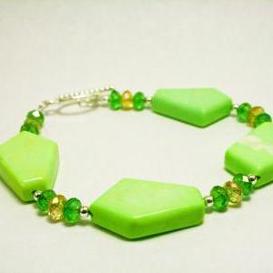 Green Chalk Turquoise Bracelet