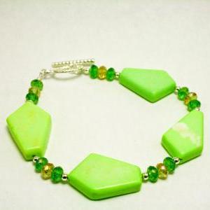 Green Chalk Turquoise Bracelet