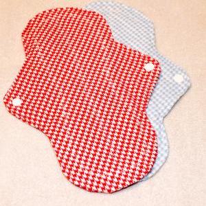 Two, 10 Inch Washable Leak Proof Menstrual Pads..