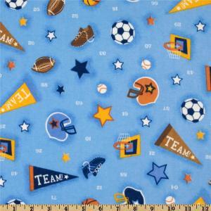 Baby Boy Blue Sports Fitted Crib Sheet