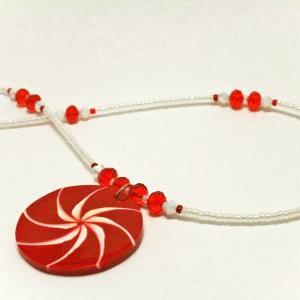 Clearance Red And White Seed Bead And Fire..