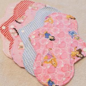 Five, 10 Inch Washable Menstrual Pads Choose Your..