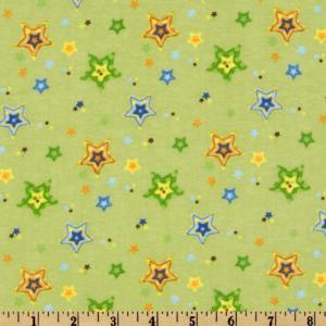 Baby Green And Yellow Stars Fitted Crib Sheet