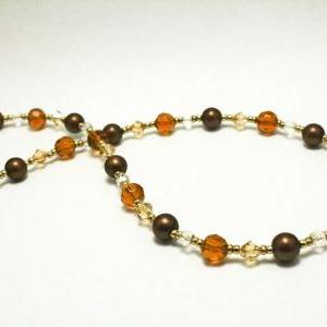 Brown And Tan Pearl Necklace