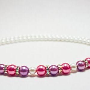 Purple, Pink, And White Crystallized Pearl..