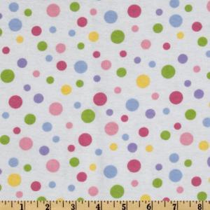 Baby Girl Multi Colored Polka Dots Fitted Crib..