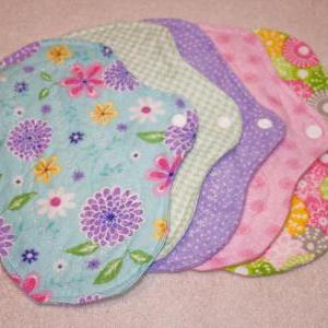 Five, 7 Inch Washable Menstrual Pads Choose Your..