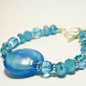 Light Blue Glass Bracelet