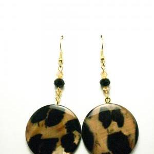 Brown And Tan Leopard Print Earrings