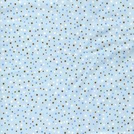 Baby Boy Blue Flannel Polka Dot Fitted Crib Sheet
