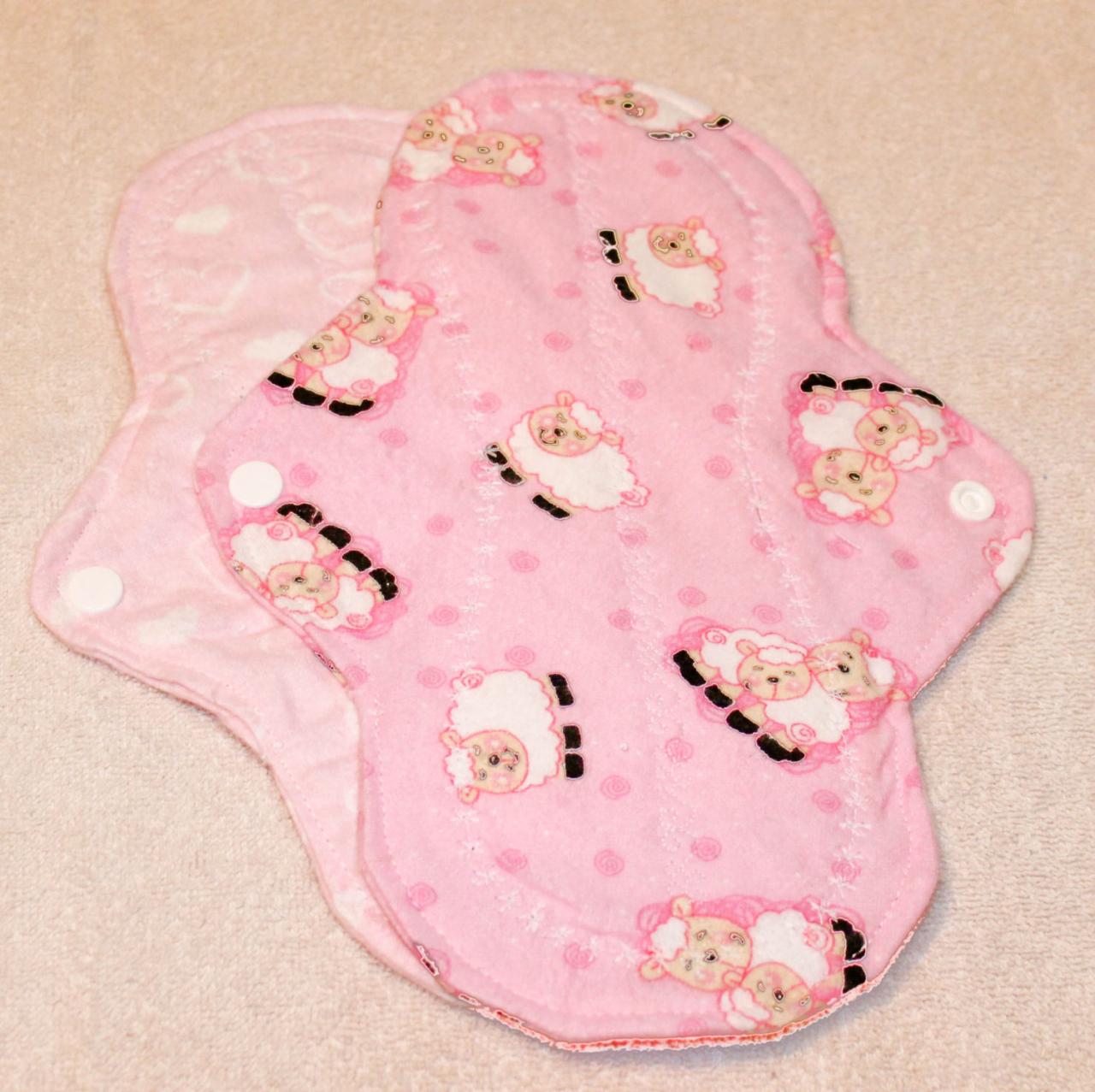 Two, 10 Inch Washable Menstrual Pads Choose Your Print