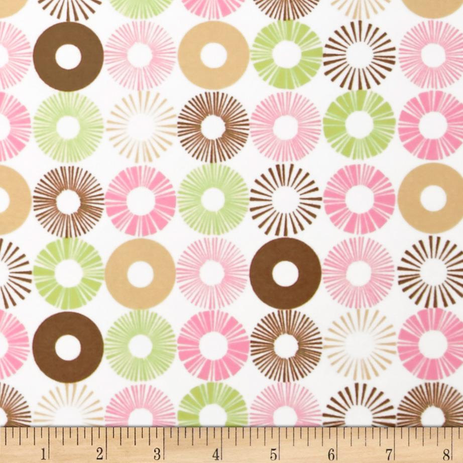 Various Colors Disc Print Flannel Fitted Crib Sheet