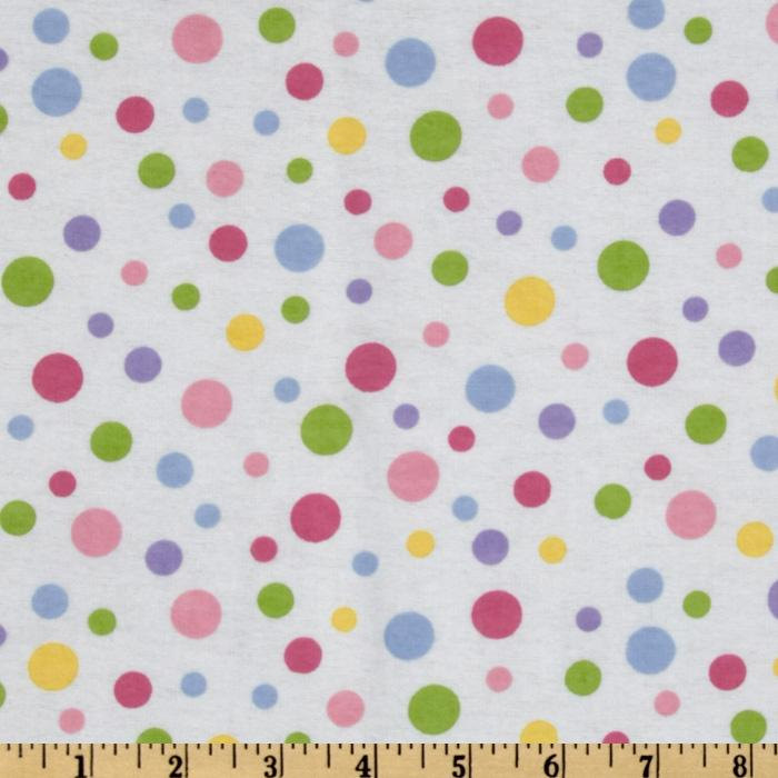 Baby Girl Multi Colored Polka Dots Fitted Crib Sheet