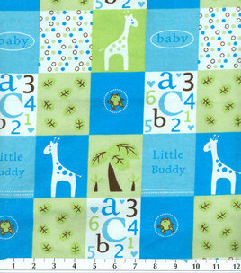 Baby Boy Blue And Green Fitted Crib Sheet