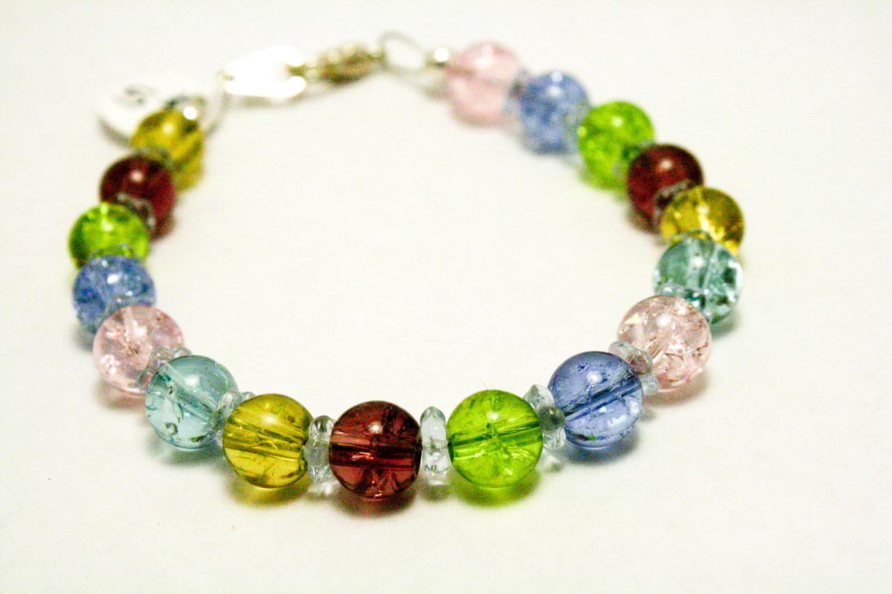 Clearance Mixed Crackle Glass Bracelet