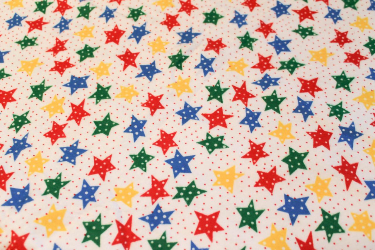 Clearance Rainbow Stars Flannel Fitted Crib Sheet