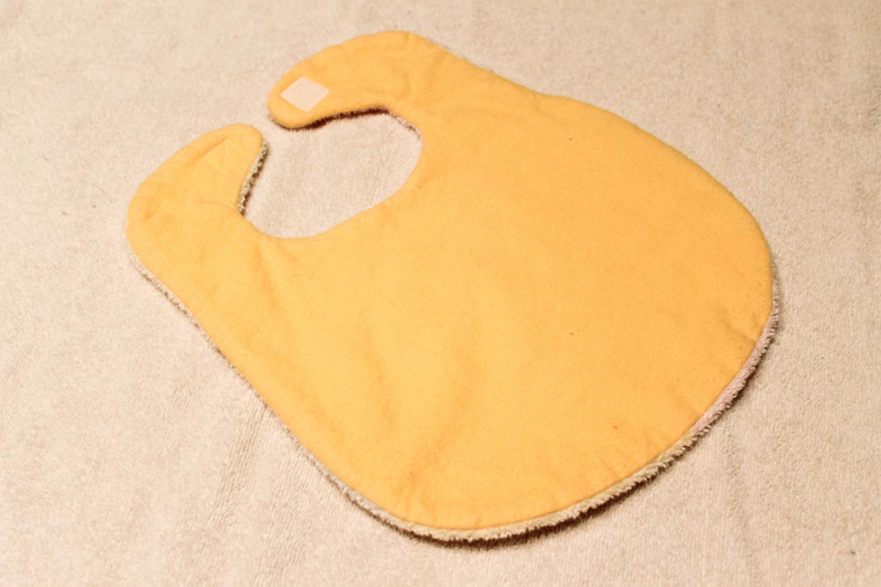 Yellow Flannel Baby Bib