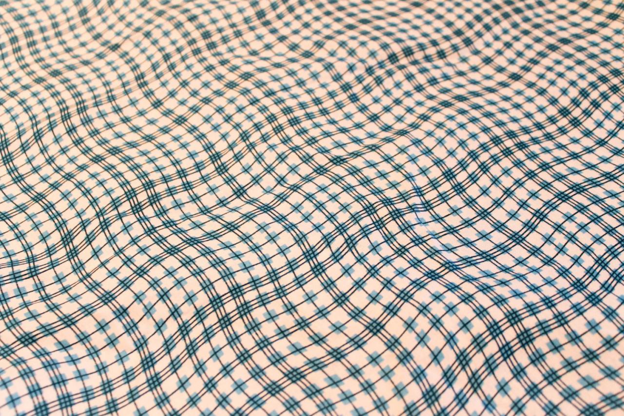 Clearance Blue Wavy Print Fitted Crib Sheet
