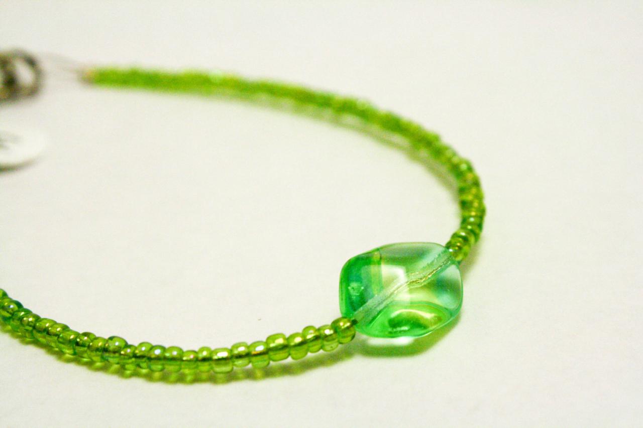 Clearance Lime Green Seed Bead Bracelet